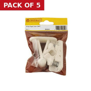 Centurion White Plastic Door Catch - Pack of 5