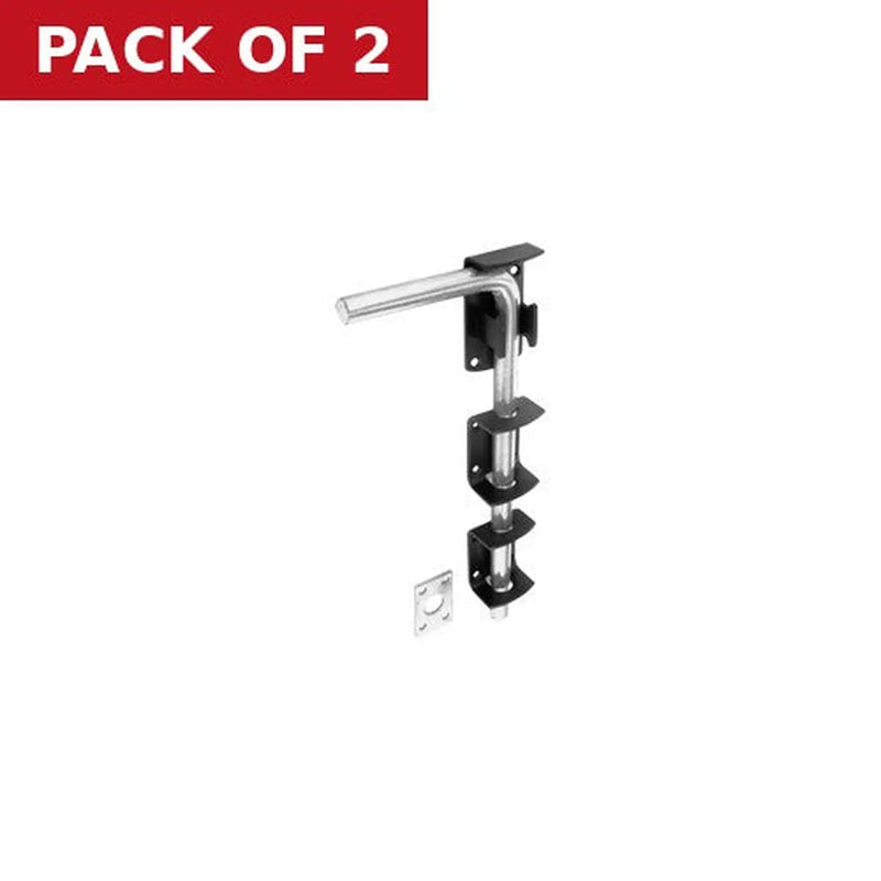 Centurion Garage Door Bolts, Epoxy Black, 375mm - Pack of 2