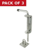 Centurion Spring Loaded Animal Bolt, Galvanised, 225mm x 40mm x 13mm - Pack of 3