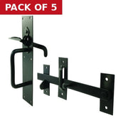 Centurion Medium Suffolk Latch, Epoxy Black, 230mm - Pack of 5