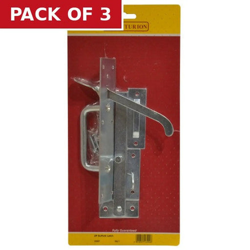 Centurion Light Suffolk Latch, Zinc Plated, 200mm - Pack of 3