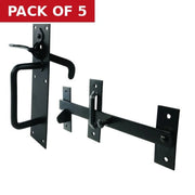 Centurion Light Suffolk Latch, Epoxy Black, 200mm - Pack of 5