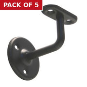 Centurion Steel Handrail Brackets, Epoxy Black, 65mm - Pack of 5