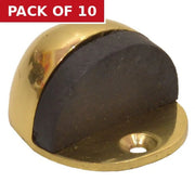 Centurion 35mm (1 3/8") PB Oval Shield Door Stop - Pack of 10