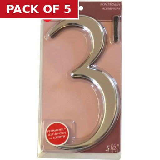 Centurion Glass/Silver Numbered Plaque 3 - Pack of 5