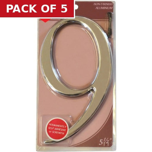 Centurion Glass/Silver Numbered Plaque 9 - Pack of 5
