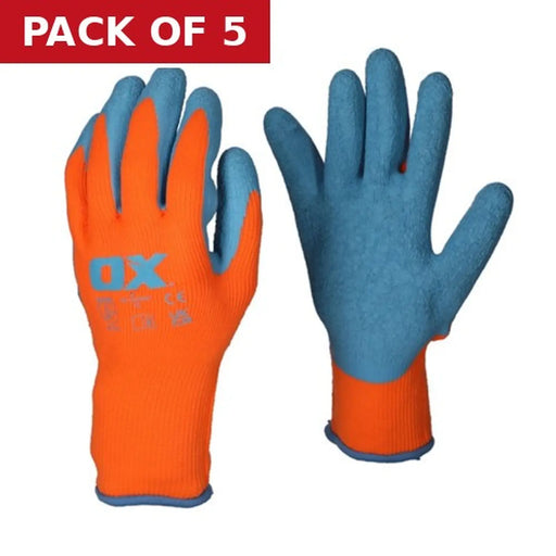Centurion OX THERMAL GRIP GLOVES - SIZE 9 - Pack of 5