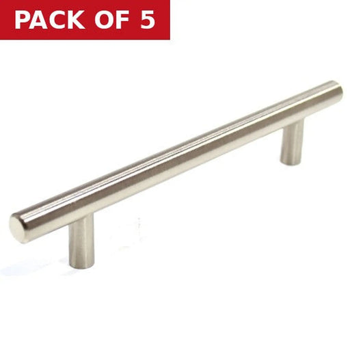 Centurion Plain 'T'  Bar Handle, Brushed Nickel, 177mm - Pack of 5
