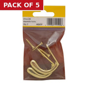 Centurion 50mm Die Cast Wardrobe Hook - Brass - Pack of 2