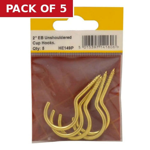 Centurion 50mm EB Unshouldered Cup Hook (Pack of 5)