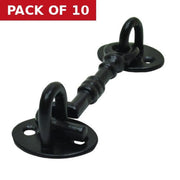 Centurion Cast Cabin Hook, Black, 100mm - Pack of 10