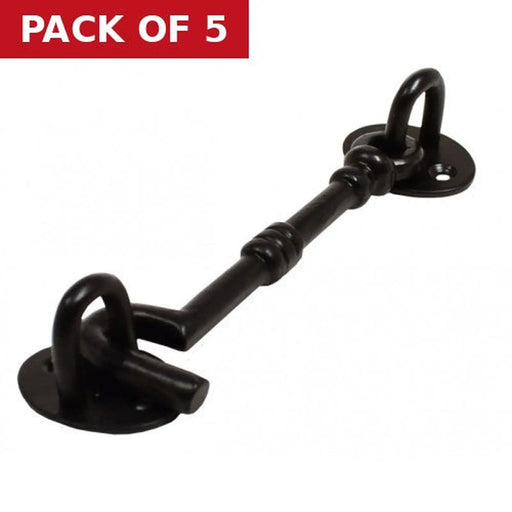 Centurion 75mm (3") Black Japanned Cast Cabin Hook - Pack of 5