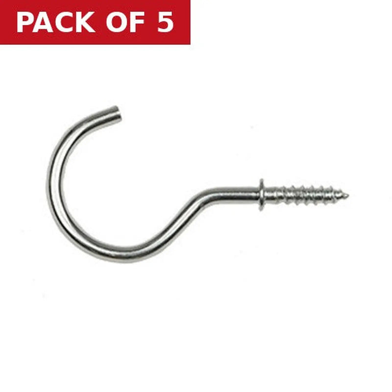 Centurion 50mm ZP Cup Hooks (Pack of 4) - Pack of 5