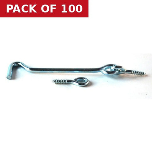 Centurion Gate Hook and Eyes, Zinc Plated, 75mm - Pack of 100