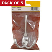 Centurion 107mm Die Cast Tri Hook - Chrome Plated - Pack Qty 1 - Pack of 5