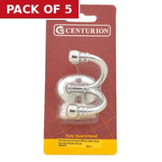 Centurion Premium Ball End Double Robe Hook - Chrome Plated - Pack Qty 1 - Pack of 5