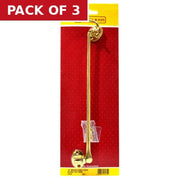 Centurion Silent Pattern Brass Cabin Hooks, Polished Brass, 300mm - Pack of 3