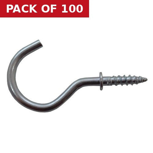 Centurion 32mm ZP Shouldered Cup Hooks - Pack of 100