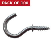 Centurion 19mm ZP Shouldered Cup Hooks - Pack of 100