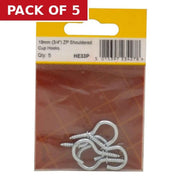 Centurion 19mm ZP Shouldered Cup Hooks (Pack of 5)