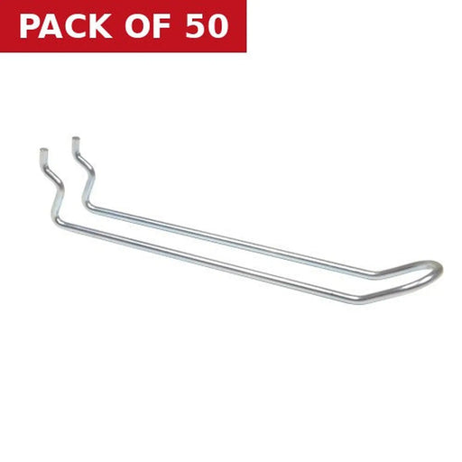 Centurion 150mm (6") ZP Medium Duty Euroslot Pegboard Hook - Pack of 50