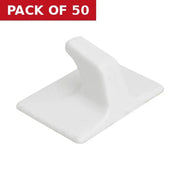Centurion 50mm x 50mm Plastic Self Adhesive Hook - Pack of 50