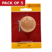 Centurion Beech Knobs, 45mm Dia. - Pack of 5