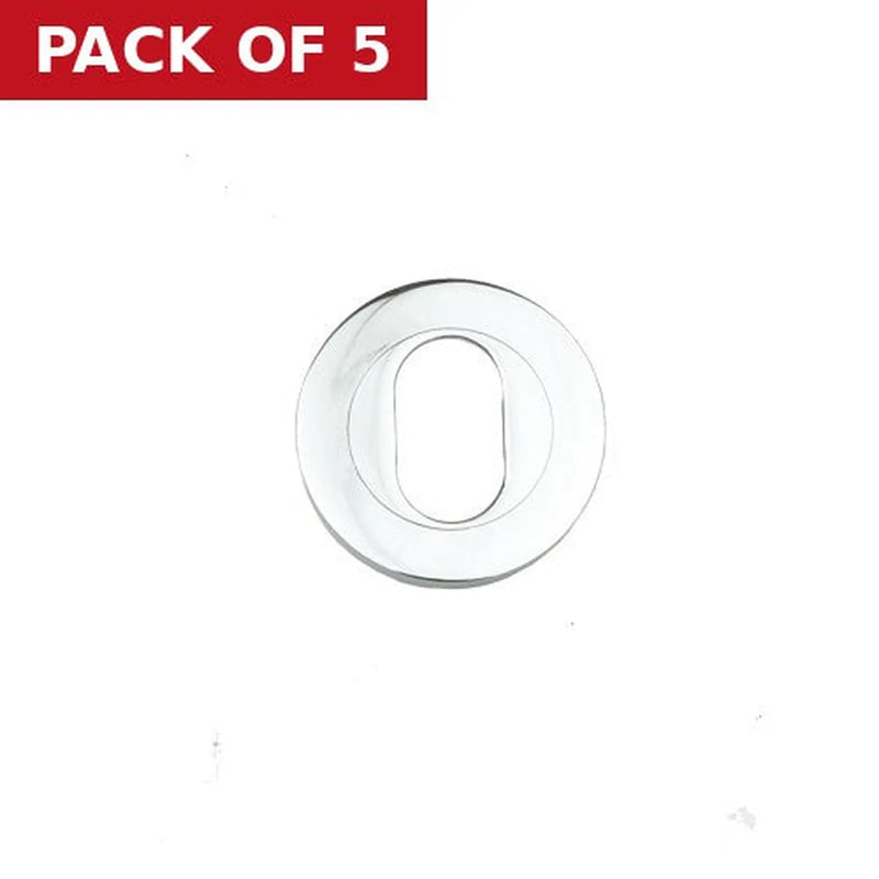 Centurion 51mm CP Oval Hole Escutcheon - Pack of 5