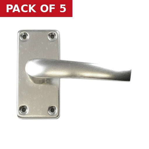 Centurion Cambridge Lever Latch Set, Polished Anodised Aluminium, 89mm x 43mm - Pack of 5