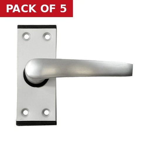 Centurion Oxford Lever Lock Set, Satin Anodised Aluminium, 89mm x 38mm - Pack of 5
