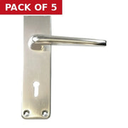 Centurion Lincoln Lever Lock Set, Polished Anodised Aluminium, 150mm x 40mm - Pack of 5