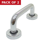 Centurion Round Bar Pull Handles, Polished Anodised Aluminium, 150mm x 19mm - Pack of 2