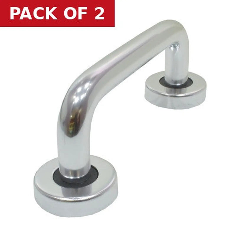 Centurion Round Bar Pull Handles, Polished Anodised Aluminium, 150mm x 19mm - Pack of 2