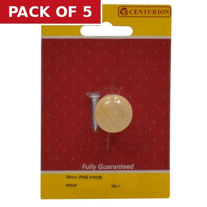 Centurion Pine Knobs, 25mm Dia. - Pack of 5