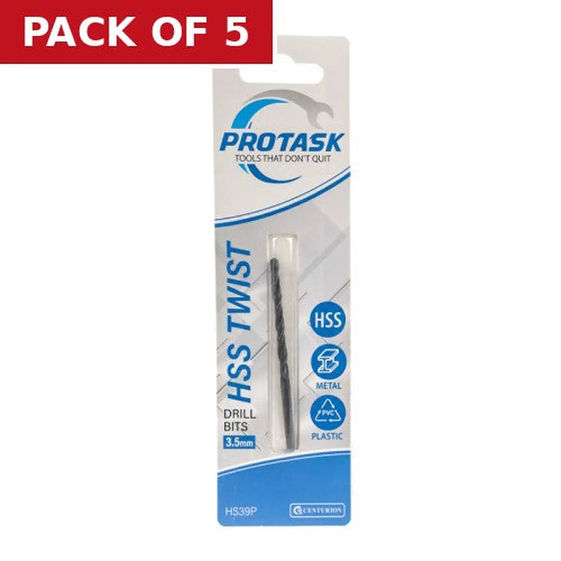 Centurion ProTask High Speed Twist Drill Bit (3.5mm) - Pack of 5