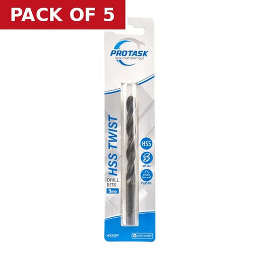 Centurion ProTask High Speed Twist Drill Bit (9mm) - Pack of 5