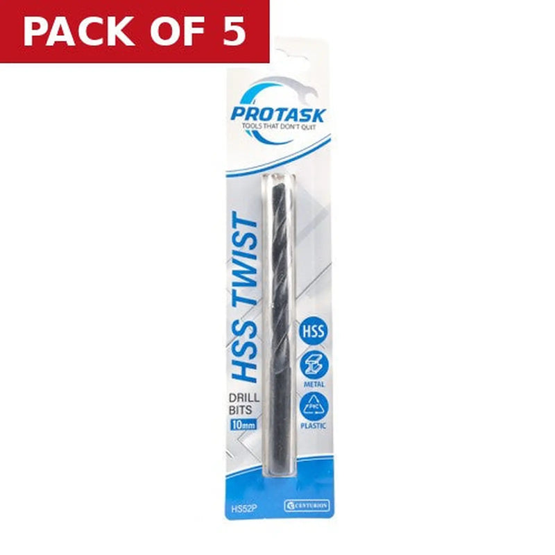 Centurion ProTask High Speed Twist Drill Bit (10mm) - Pack of 5