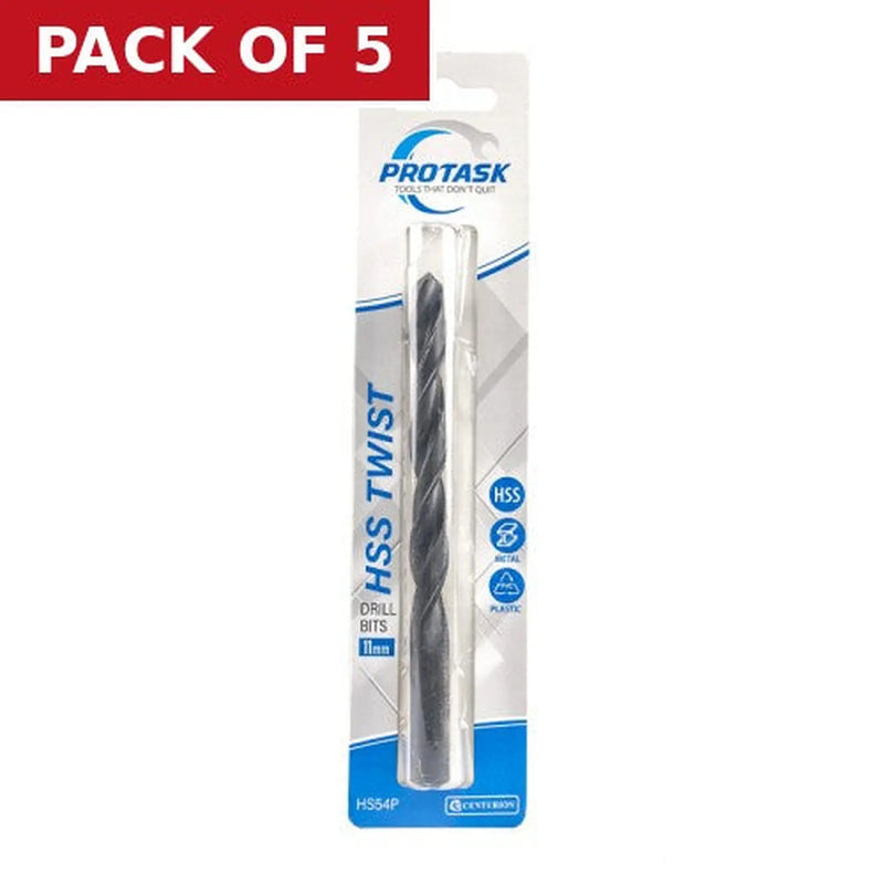 Centurion ProTask High Speed Twist Drill Bit (11mm) - Pack of 5