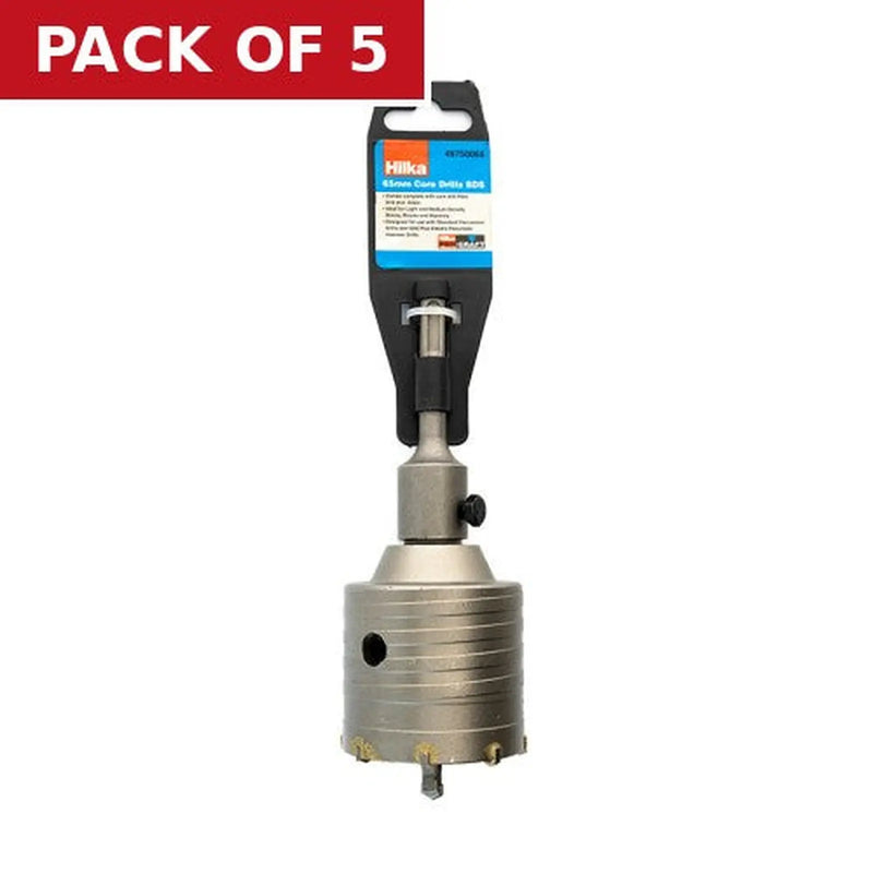 Centurion Hilka 65mm SDS Masonry Core Drill - Pack of 5