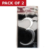 Centurion Gloss Black Numbered Plaque 3 - Pack of 2