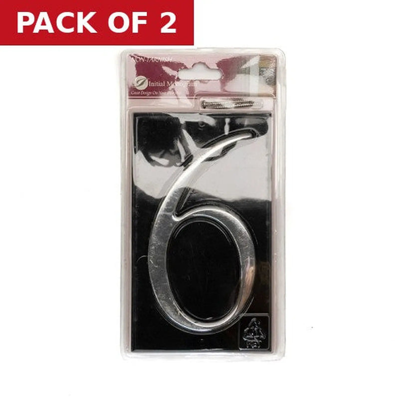 Centurion Gloss Black Numbered Plaque 6 - Pack of 2