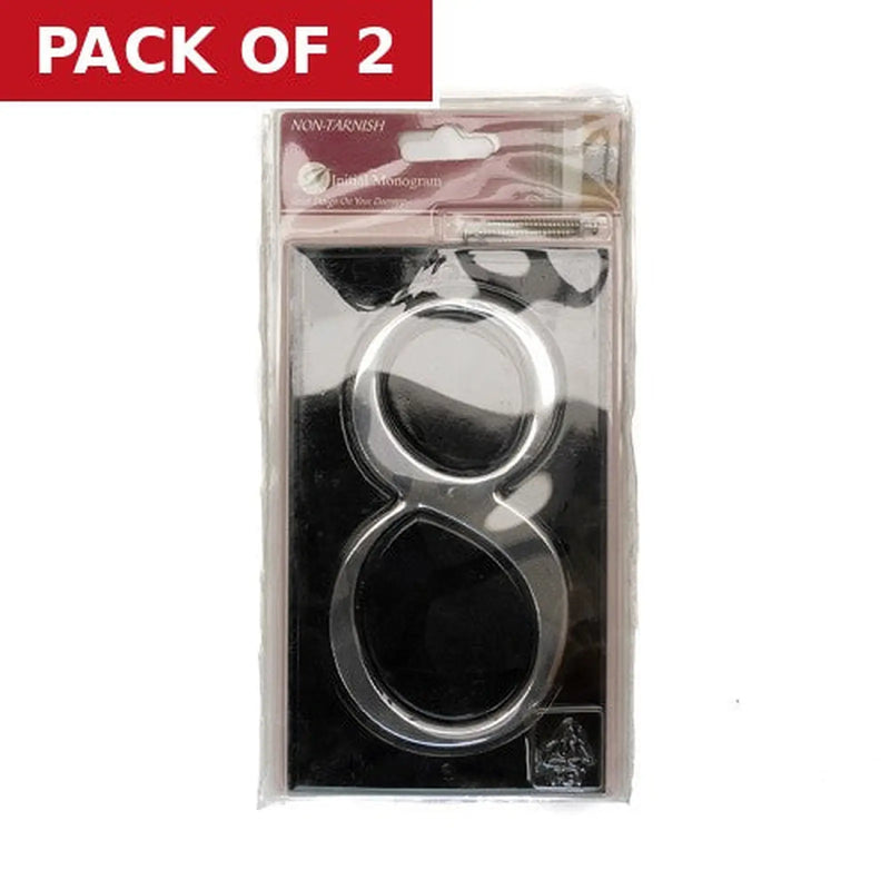 Centurion Gloss Black Numbered Plaque 8 - Pack of 2