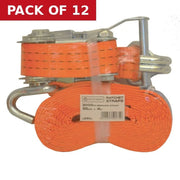 Centurion Ratchet Strap - 3000kg Breaking Strength - 4m Length - 35mm Width - Pack of 12