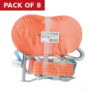 Centurion Ratchet Strap - 3000kg Breaking Strength - 8m Length - 35mm Width - Pack of 8
