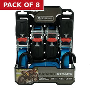 Centurion Ratchet Tie Down (Pack of 4) - 750kg Breaking Strength - 4.5m - Pack of 8