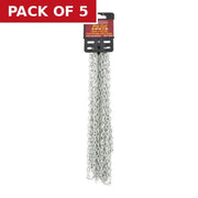 Centurion Steel Single Link Jack Pre Cut Chain, Zinc Plated, 2mm x 22mm x 5m - Pack of 5