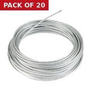 Centurion Steel Wire Rope, Galvanised, 4mm x 10m - Pack of 20