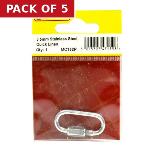 Centurion Quick Repair Link, Stainless Steel, 3.5mm x 28mm x 10mm - Pack of 5
