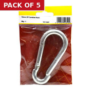 Centurion Carbine Hook, Zinc Plated, 10mm x 100mm - Pack of 5