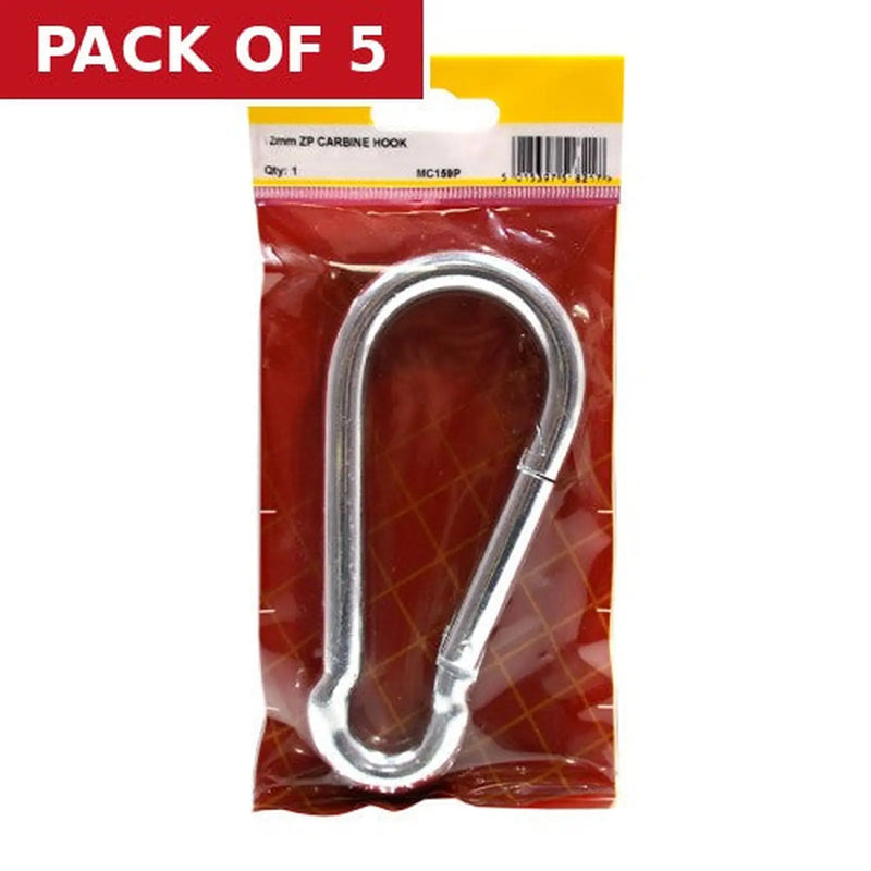 Centurion Carbine Hook, Zinc Plated, 12mm x 140mm - Pack of 5